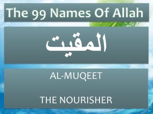 Treatment using name Al-Muqeet